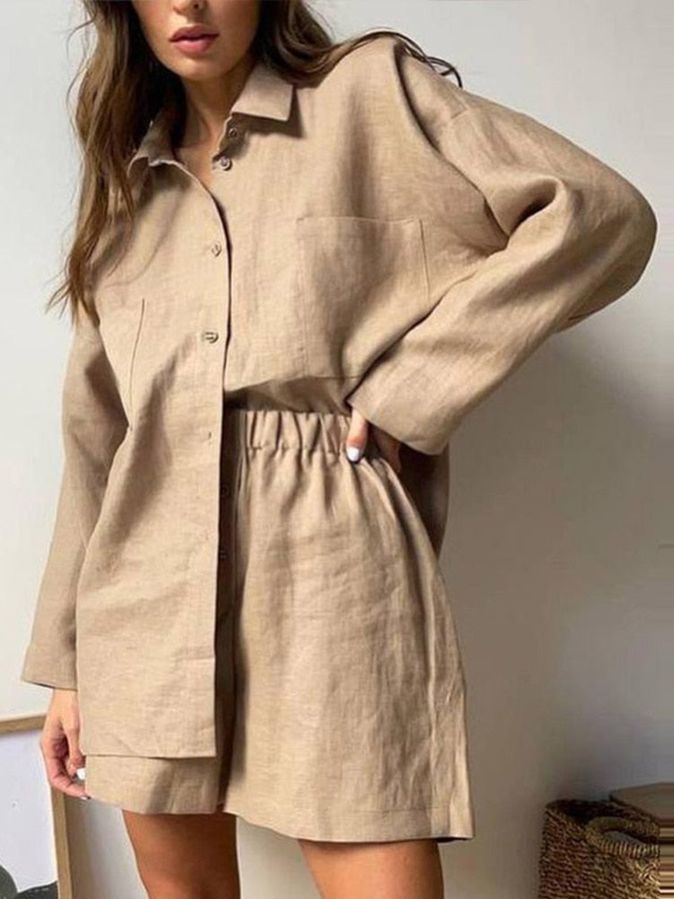 Summer Casual Long Sleeve 2 Piece Set