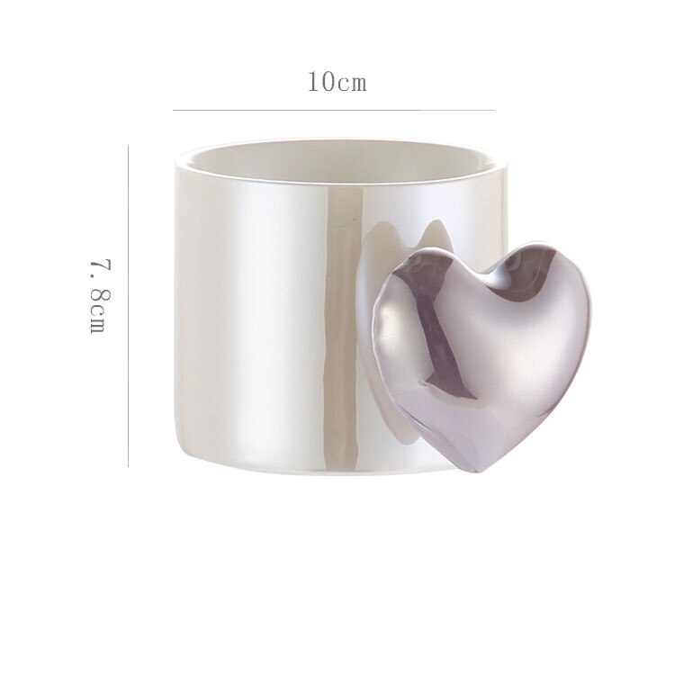 Heart-shaped Ceramic Tea Cup