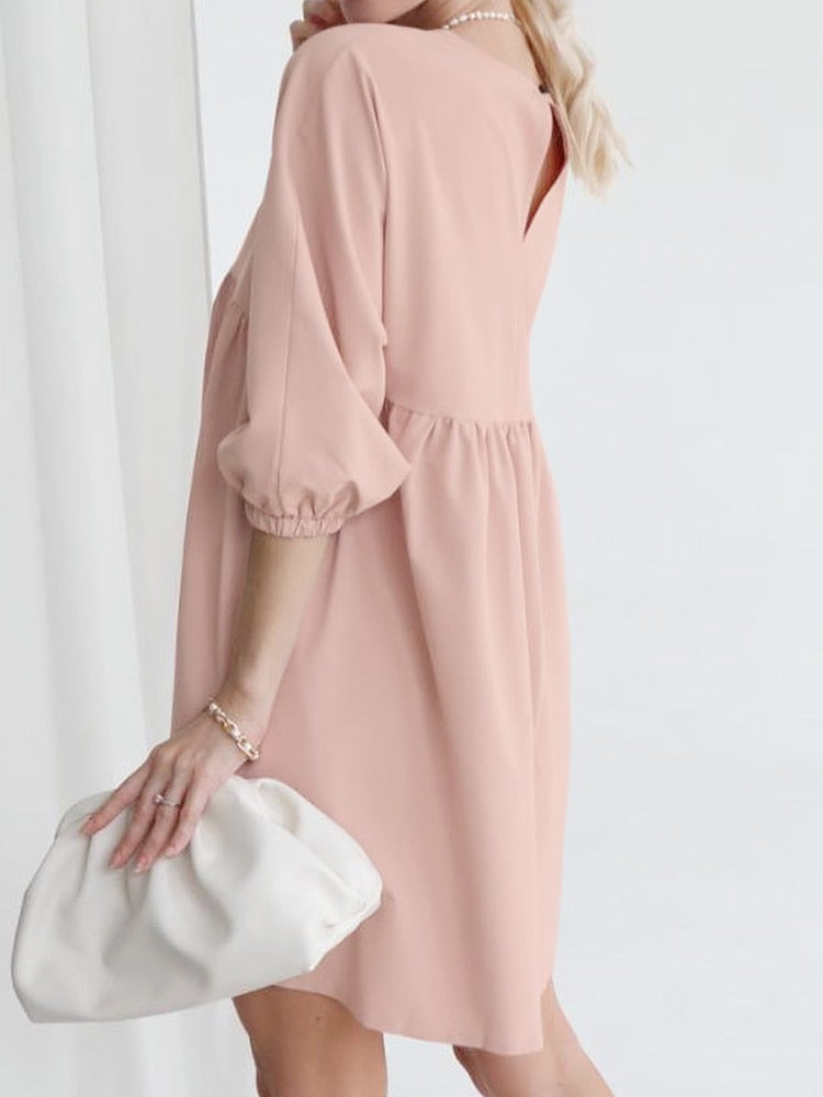 Three-Quarter Sleeve Night Dress