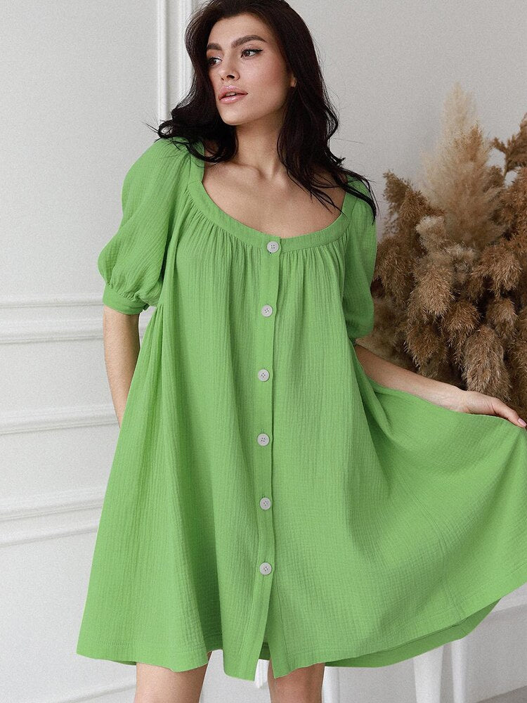 Loose Cotton Night Dress