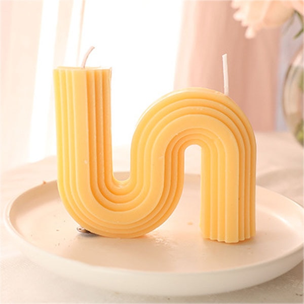 Wholesale Home decorative candle U-Shaped geometric scented candles Ins popular rainbow bridge room decor aroma candles decor