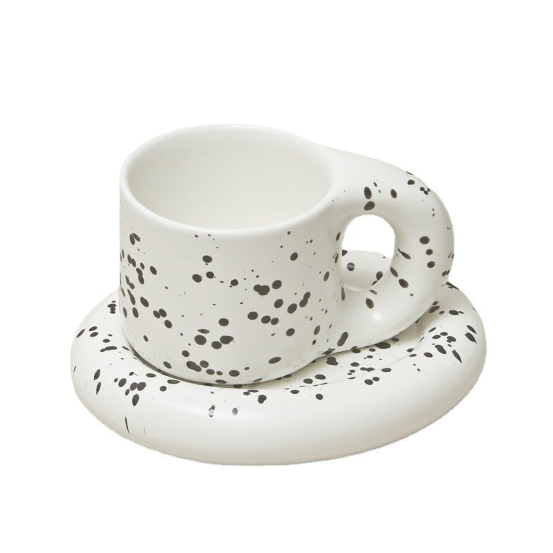 Ceramic Mug with Saucer Coffee