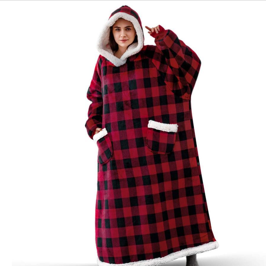 Super Long Flannel Blanket Hoodies