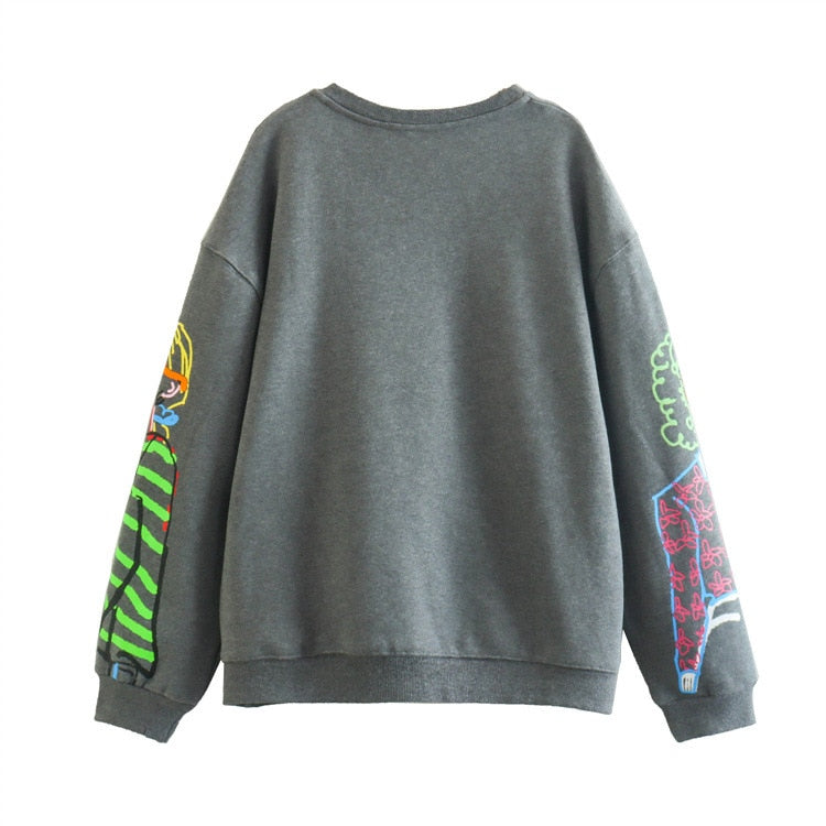 Cotton Casual Long-Sleeved Sweatshirt