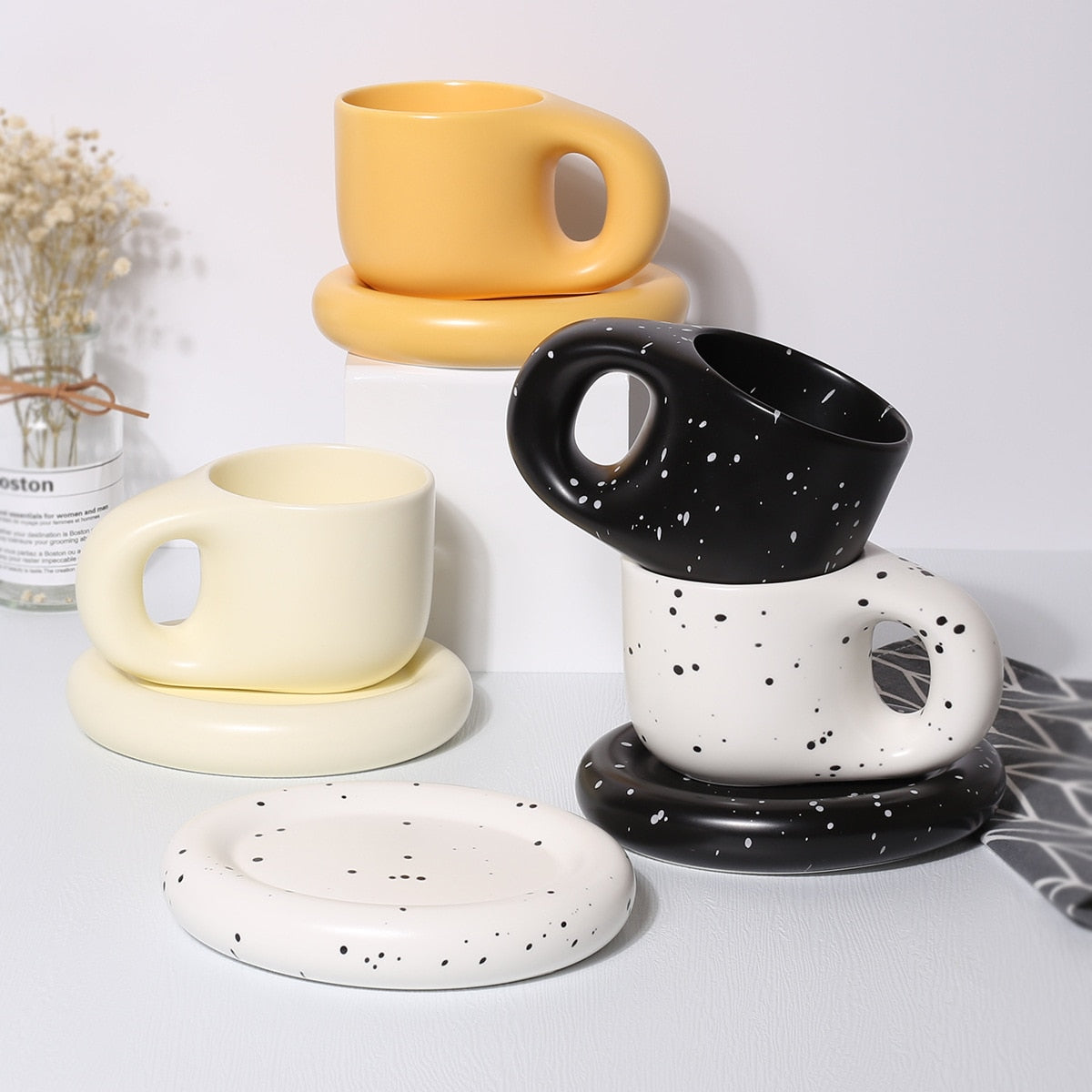 Ceramic Cup With Saucer Coffee Cup