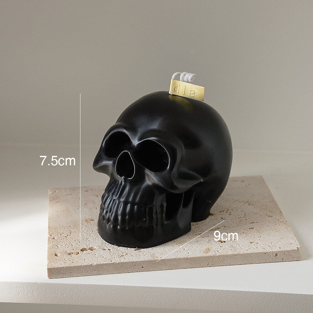 Halloween Decor Creative Skull Scented Candle Handmade Soy Wax Human body Aromatherapy Candle Home Decor Gifts Black Candle