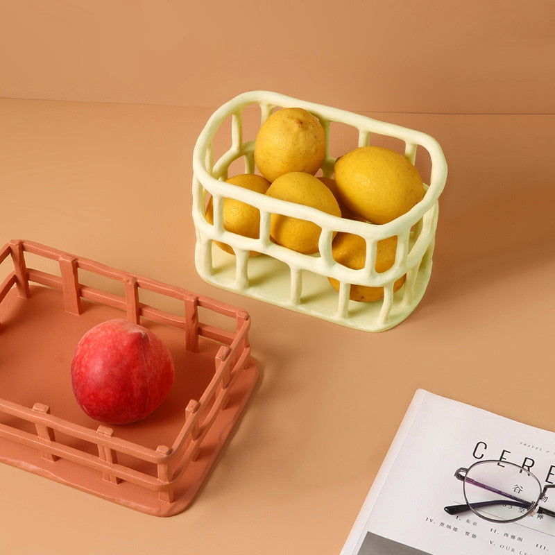 Hollow Resin Fruit Tray