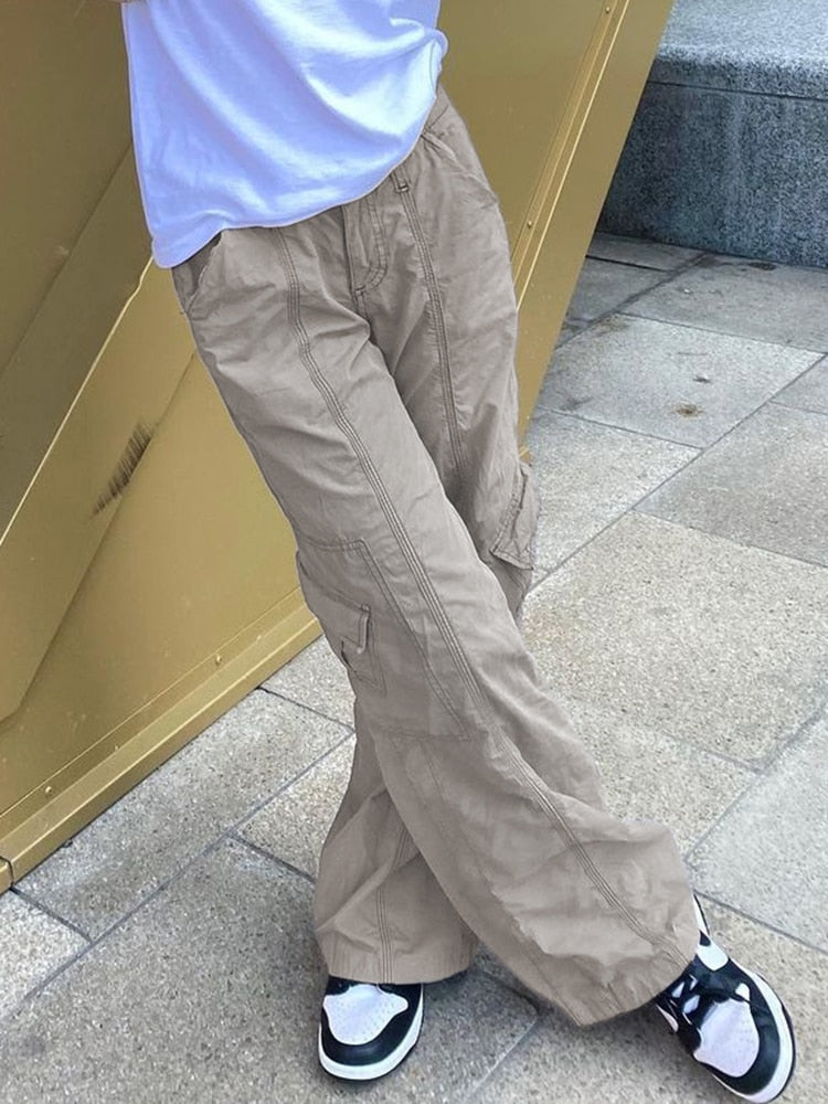 Low Waist Cargo Boyfriend Pants