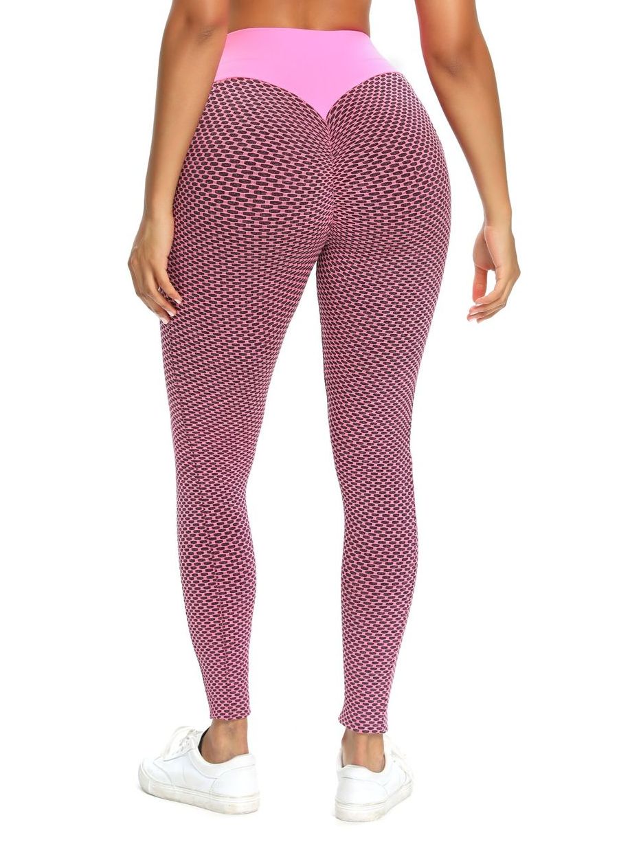 Sports Seamless High Waisted Leggings With Honeycomb Pocket