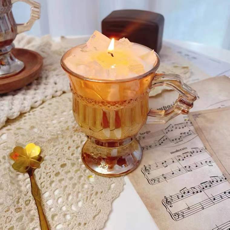 Niche handmade ice American scented candle cup creative bedroom ornaments ins birthday gifts home candles for decoration in jar