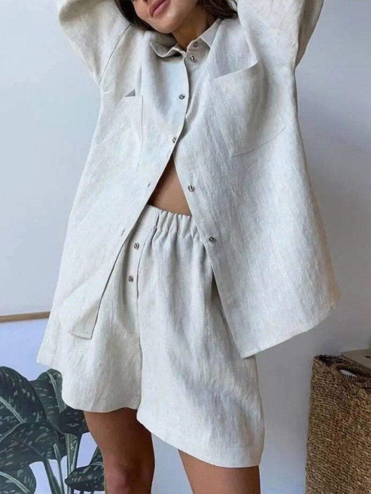 Summer Casual Long Sleeve 2 Piece Set