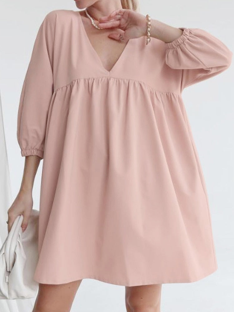 Three-Quarter Sleeve Night Dress