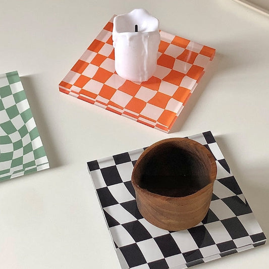 Checkerboard Placemats Coaster Mug