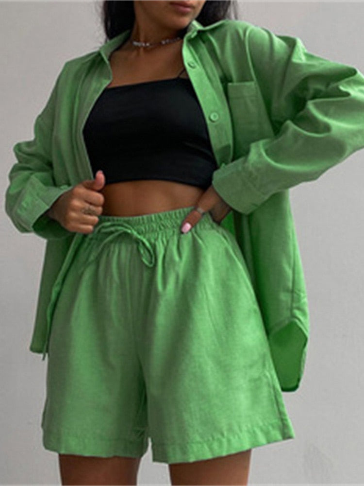 Summer Casual Long Sleeve 2 Piece Set