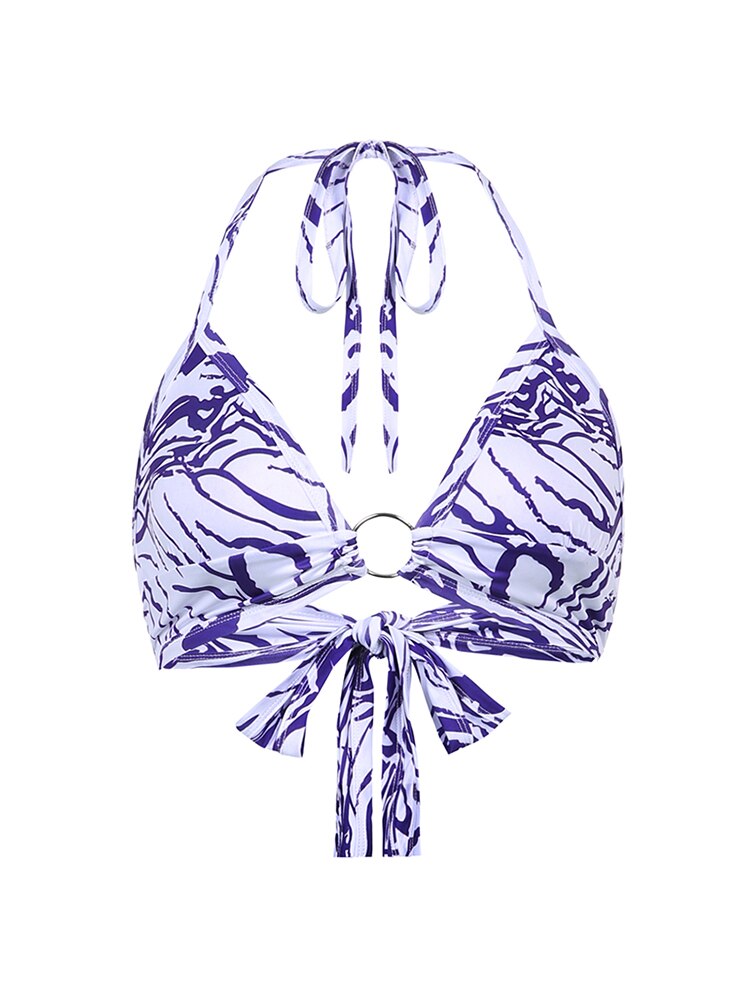 Print Purple Camisole Bustier