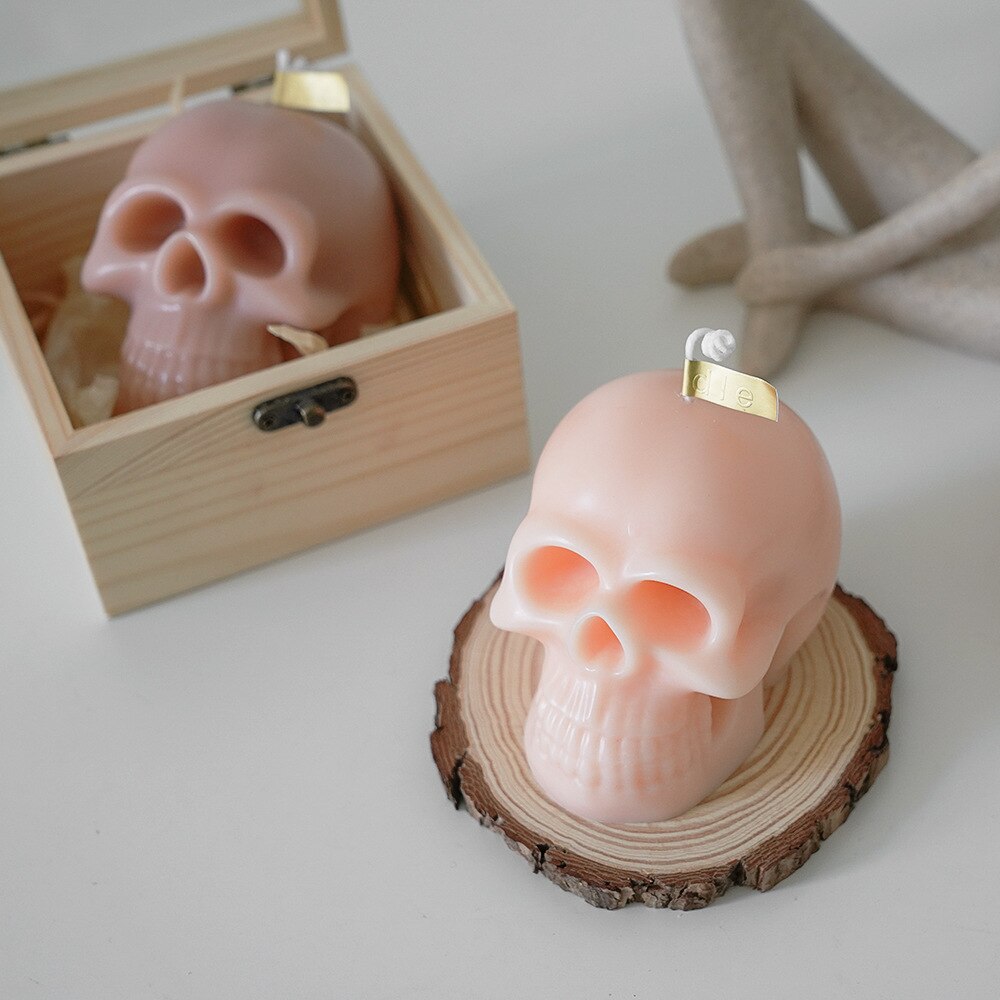 Halloween Decor Creative Skull Scented Candle Handmade Soy Wax Human body Aromatherapy Candle Home Decor Gifts Black Candle