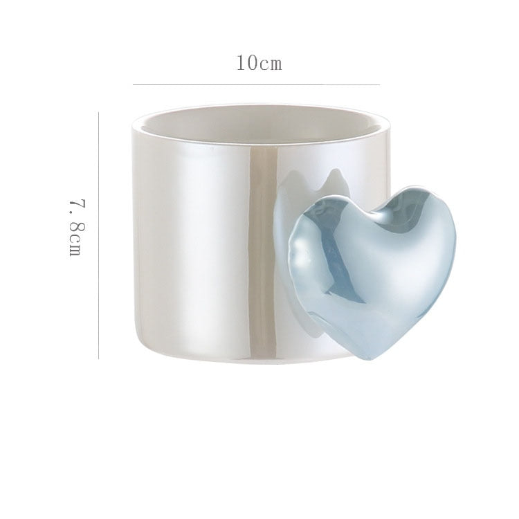 Heart-shaped Ceramic Tea Cup