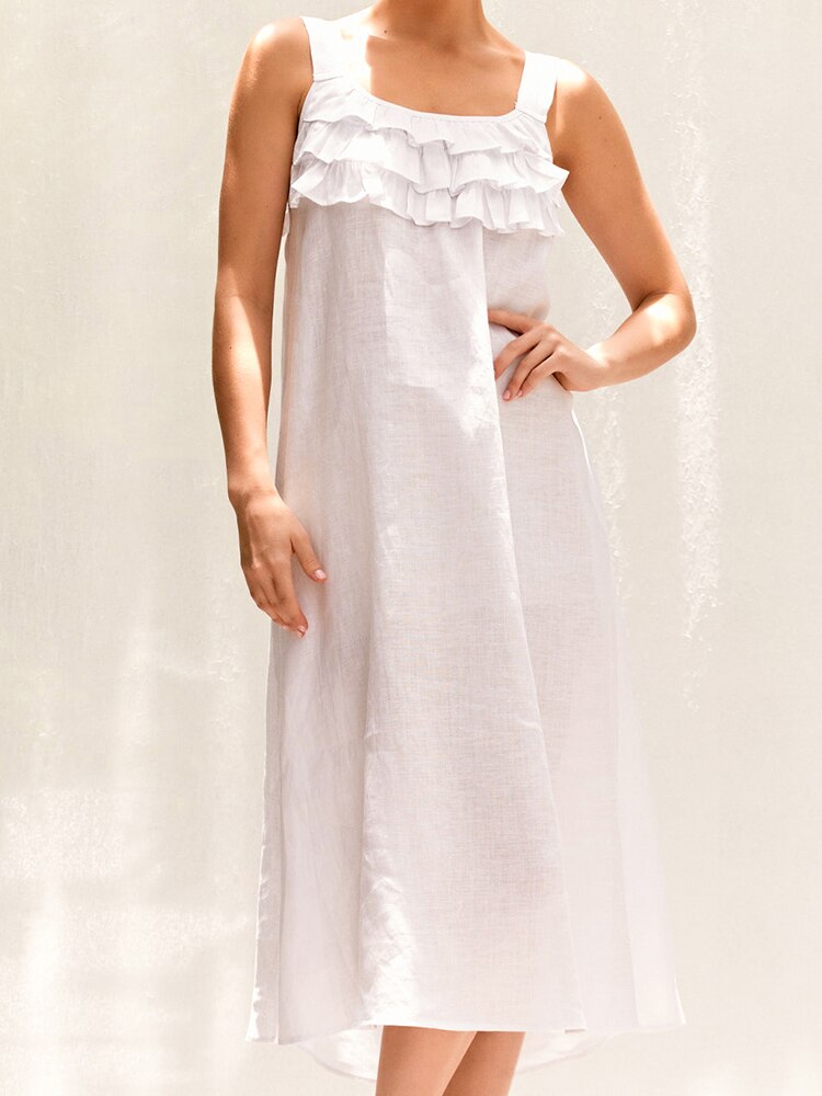 Chic Sleeveless Summer Night Dress