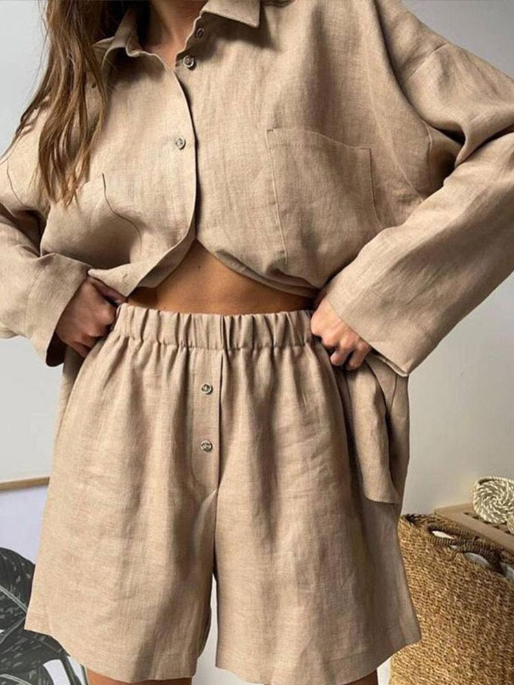 Summer Casual Long Sleeve 2 Piece Set