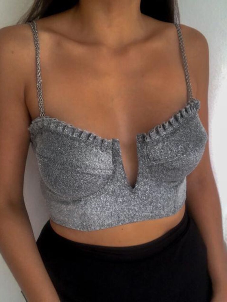 Summer Backless Sleeveless Strap Crop Top