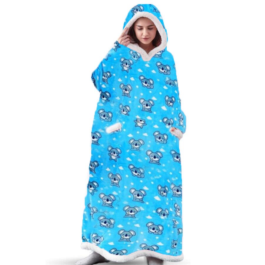 Super Long Flannel Blanket Hoodies