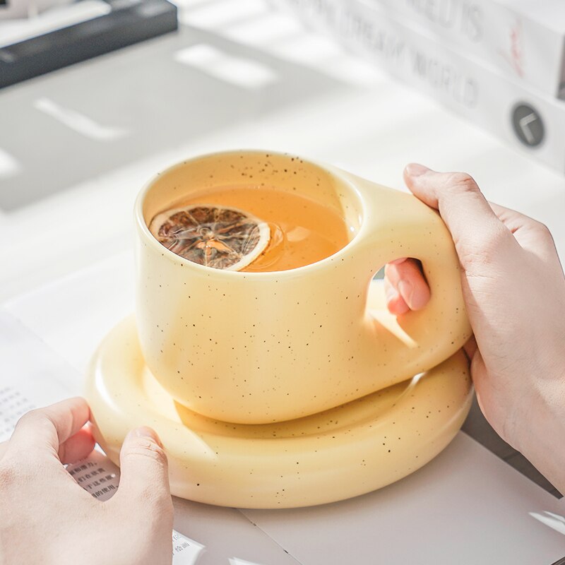 Ceramic Cup With Saucer Coffee Cup