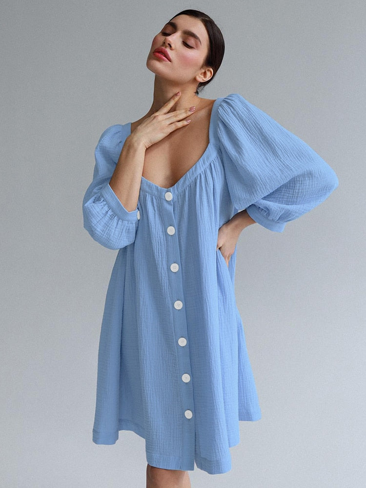 Loose Cotton Night Dress