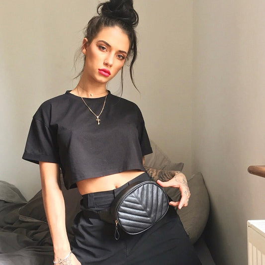 Casual Loose O-Neck Crop Tops