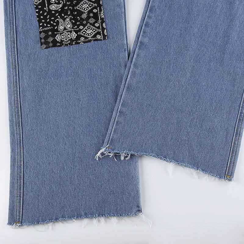 Patched Vintage Denim Pant