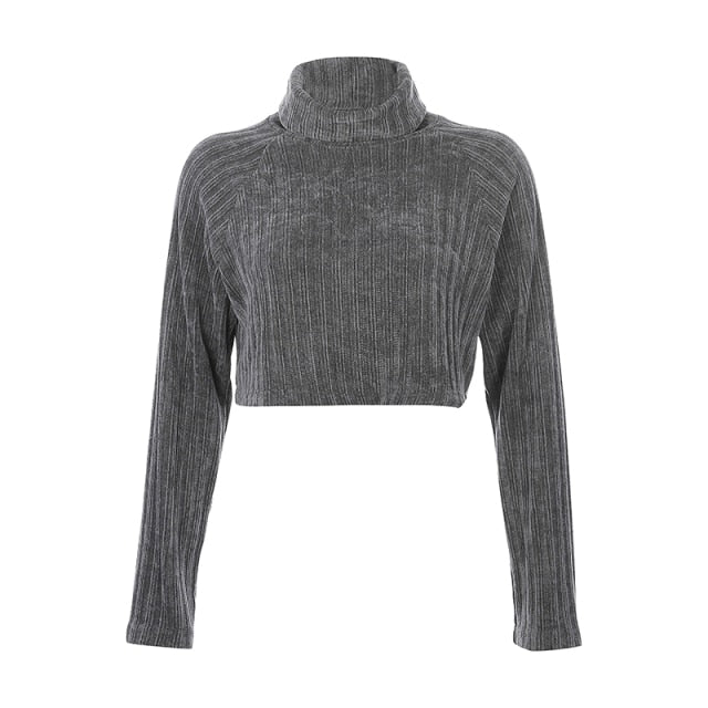 Casual Solid Sweater High StreetPullovers